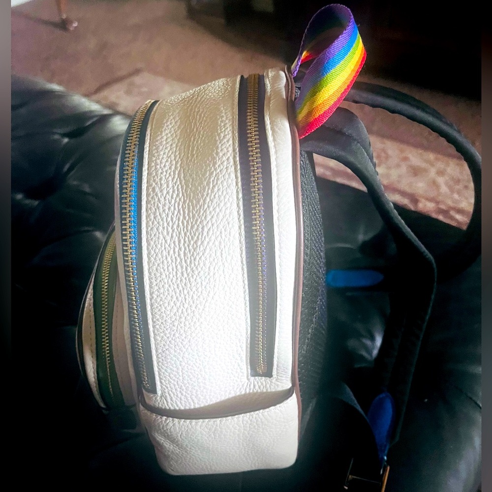 Coach Small Backpack. White Multicolor - image 2